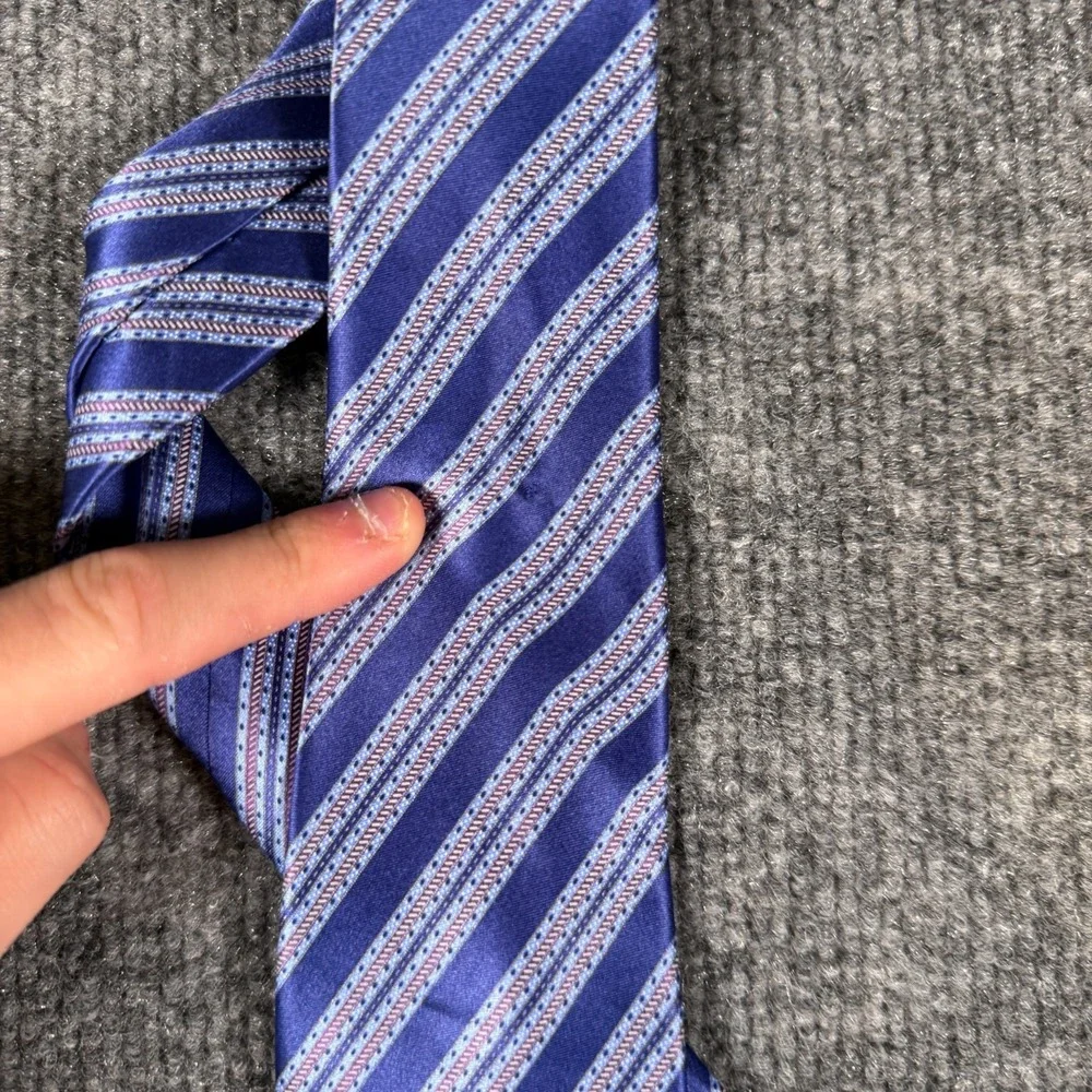 Stefano Ricci Purple Blue Floral Silk Men Tie 3.5